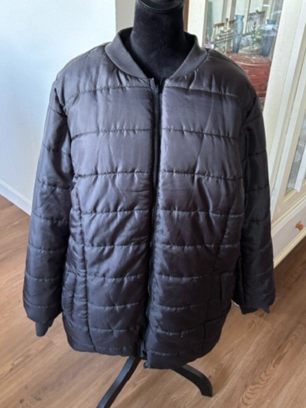 Torrid Black Quilted Puffer Jacket Faux Fur Lining EUC 2X